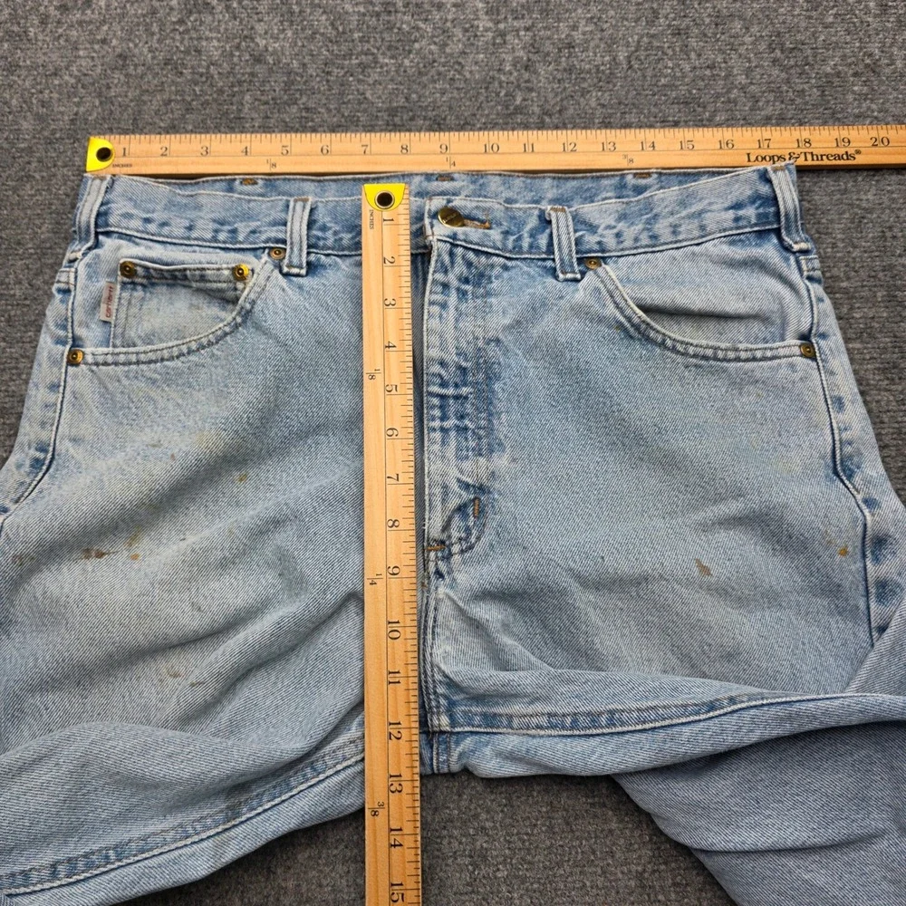 Carhartt B18 STW Traditional Fit Jeans Mens 36x32 Stonewash Workwear Distressed